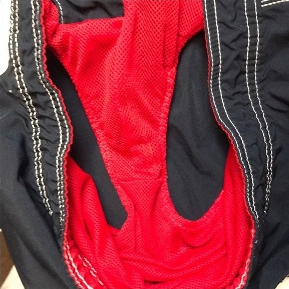 Y2K 06 Tommy Hilfiger Board shorts Swim Trunks Color block blue White size M - Picture 13 of 17